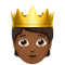 Person with Crown- Medium-Dark Skin Tone emoji on Apple